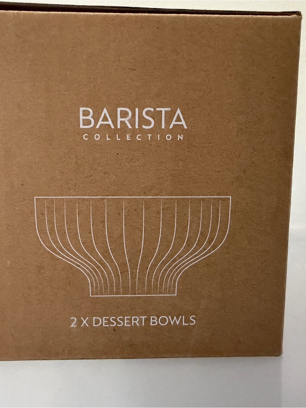 Barista Collection 2 x Dessert Bowls - Brown Kraft Packaging